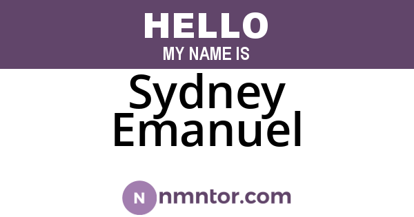 Sydney Emanuel