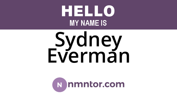 Sydney Everman
