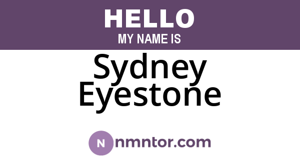 Sydney Eyestone