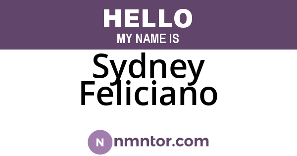 Sydney Feliciano