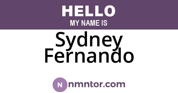 Sydney Fernando