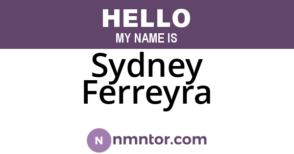 Sydney Ferreyra