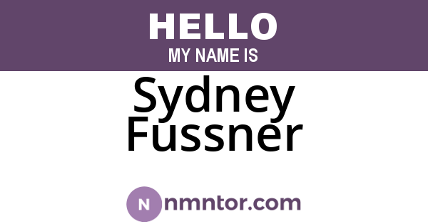 Sydney Fussner