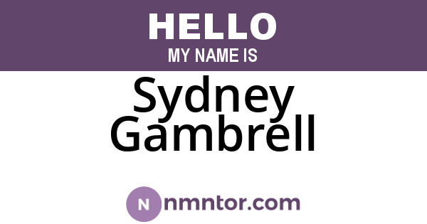 Sydney Gambrell
