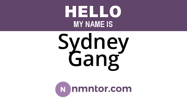 Sydney Gang