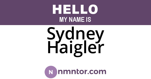 Sydney Haigler