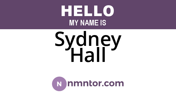 Sydney Hall
