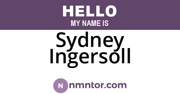 Sydney Ingersoll