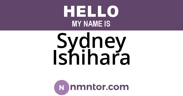 Sydney Ishihara