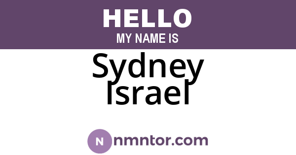 Sydney Israel