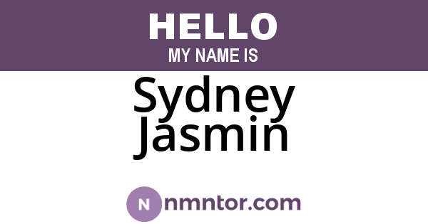 Sydney Jasmin