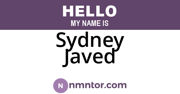 Sydney Javed