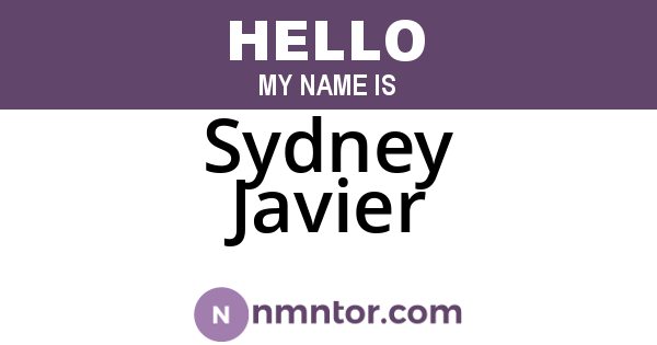 Sydney Javier
