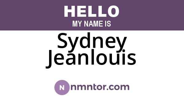 Sydney Jeanlouis