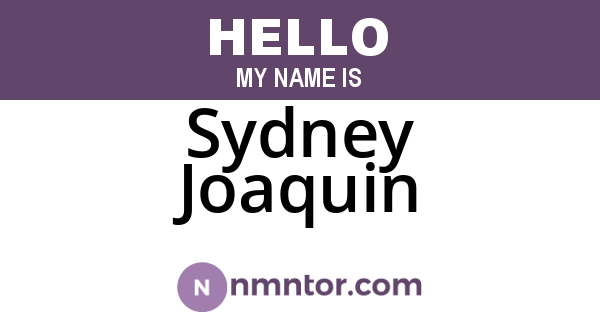 Sydney Joaquin
