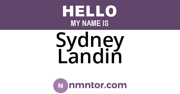 Sydney Landin
