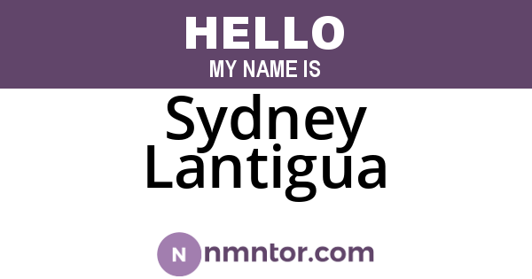 Sydney Lantigua