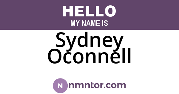 Sydney Oconnell