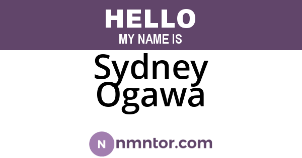 Sydney Ogawa