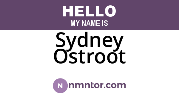Sydney Ostroot