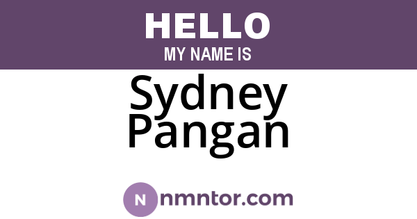 Sydney Pangan