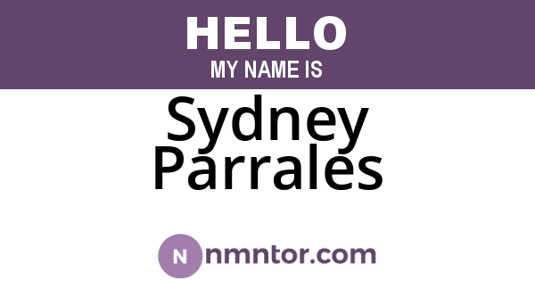 Sydney Parrales
