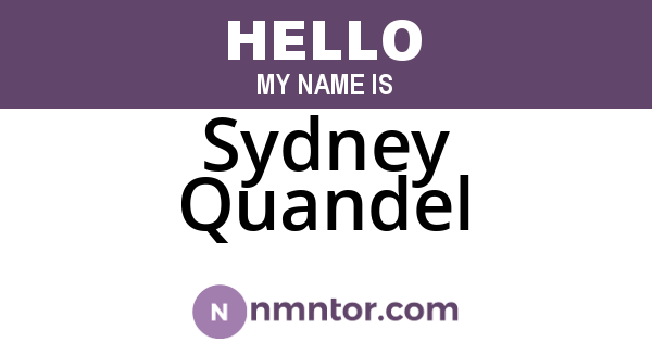 Sydney Quandel