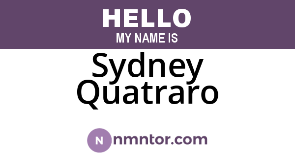 Sydney Quatraro