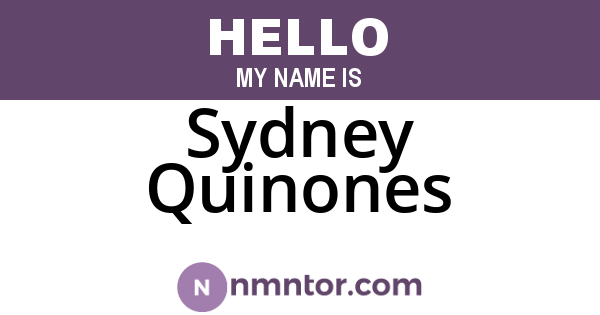 Sydney Quinones