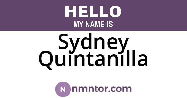 Sydney Quintanilla