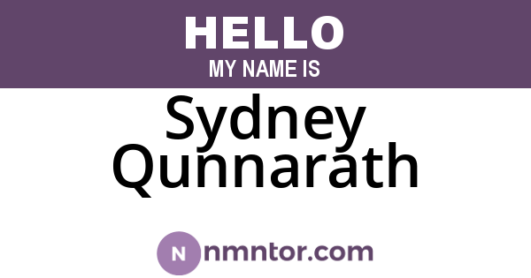 Sydney Qunnarath