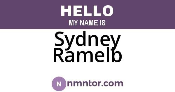 Sydney Ramelb