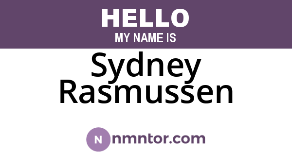 Sydney Rasmussen