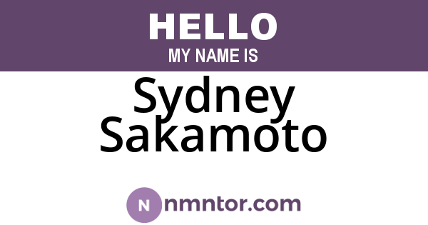Sydney Sakamoto