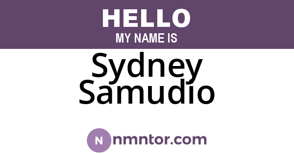 Sydney Samudio