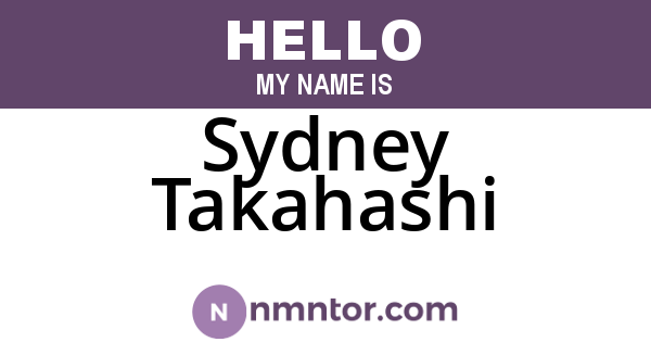 Sydney Takahashi