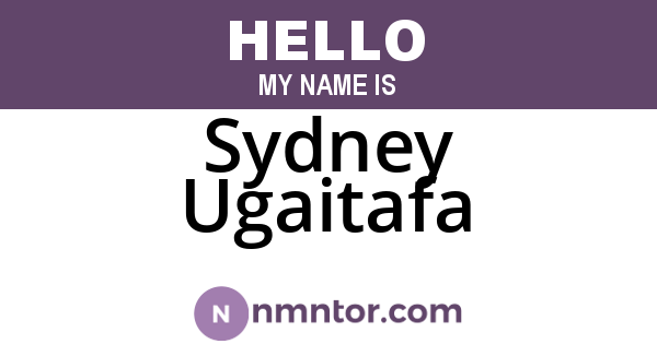 Sydney Ugaitafa