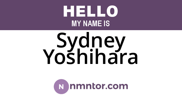 Sydney Yoshihara