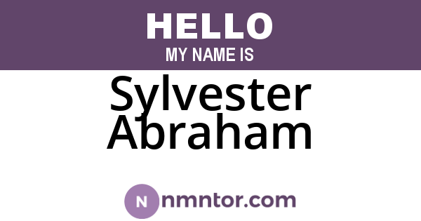 Sylvester Abraham