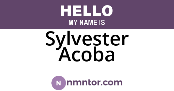 Sylvester Acoba