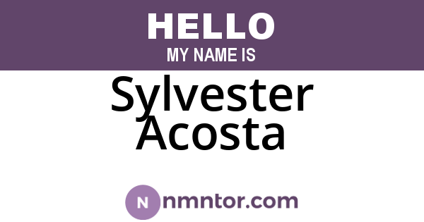 Sylvester Acosta