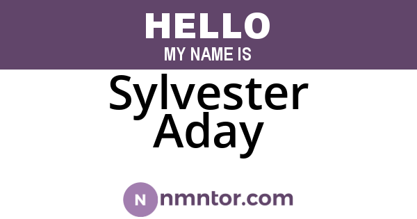 Sylvester Aday