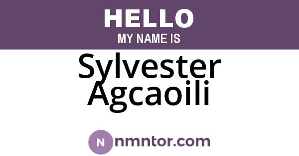 Sylvester Agcaoili