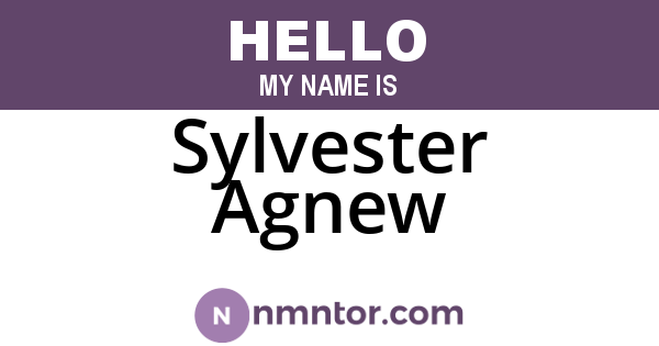Sylvester Agnew