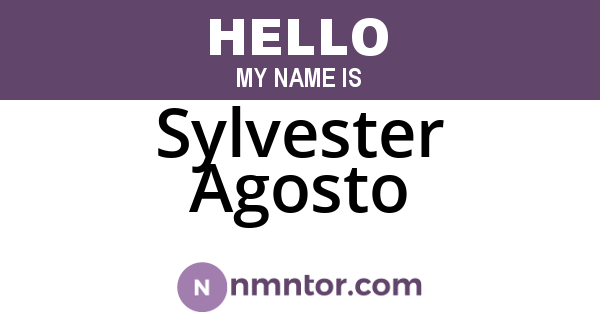Sylvester Agosto
