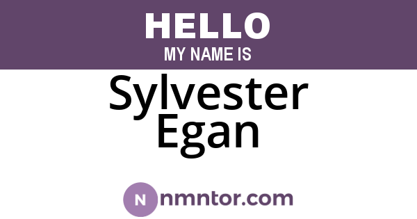 Sylvester Egan
