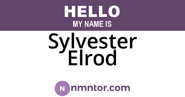 Sylvester Elrod