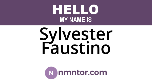 Sylvester Faustino