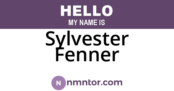 Sylvester Fenner