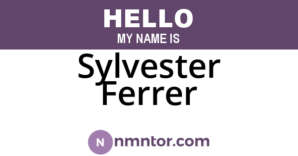 Sylvester Ferrer